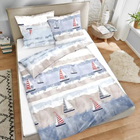 Traumschlaf Feinbiber Bettwäsche Segelboote